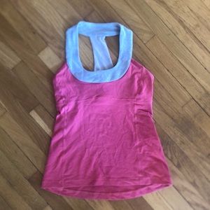 Lululemon mesh pink racer back - size 6